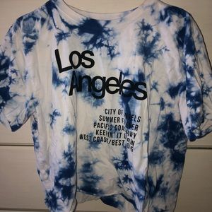 Cropped Blue Tie Dye